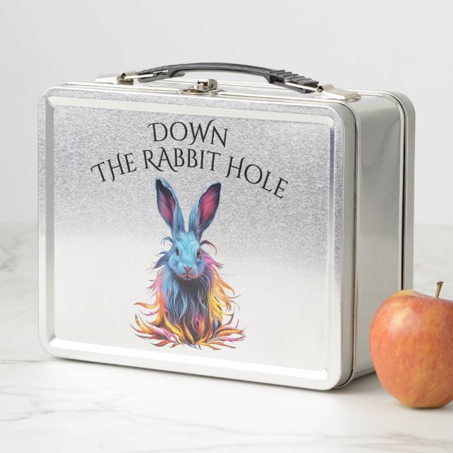 Lunch Box Personnalisé dans le terrier du lapin Blue Bunny (En situation)