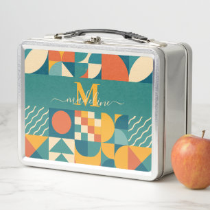 Lunch Box Personnalisé Retro géométrique coloré
