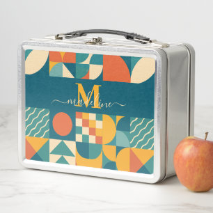 Lunch Box Personnalisé Retro géométrique coloré
