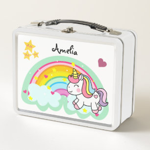 Lunch Box Personnalisé Super Cute Unicorn et Rainbow