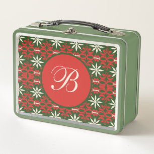 Lunch Box Personnalisé Vintage de Noël / Motif d'hiver M
