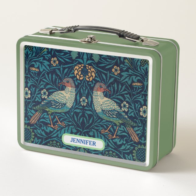 Lunch Box Personnalisé vintage, William Morris Retro (Devant)