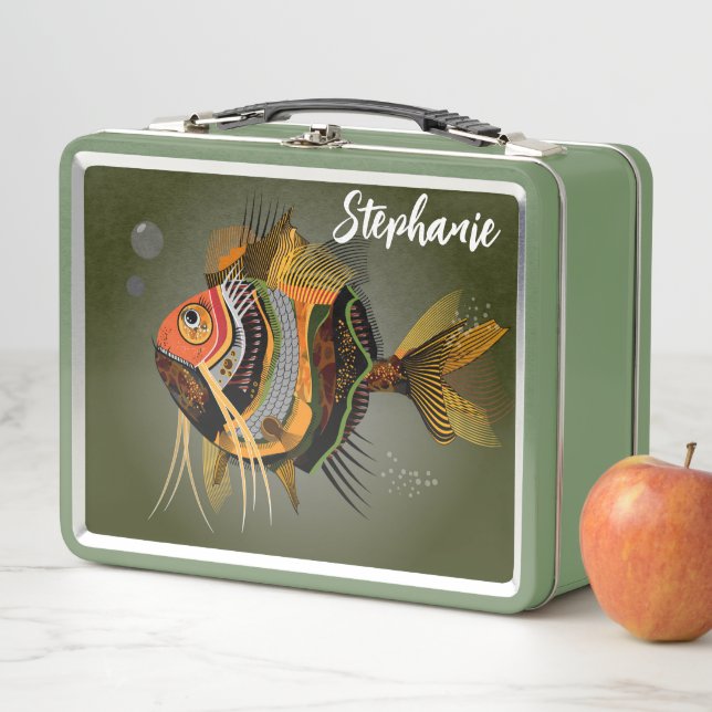 Lunch Box Personnaliser Animal marin Poisson coloré (En situation)