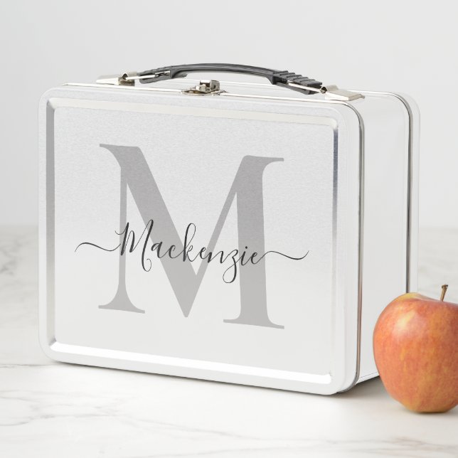 Lunch Box Personnaliser le nom initial du monogramme (En situation)