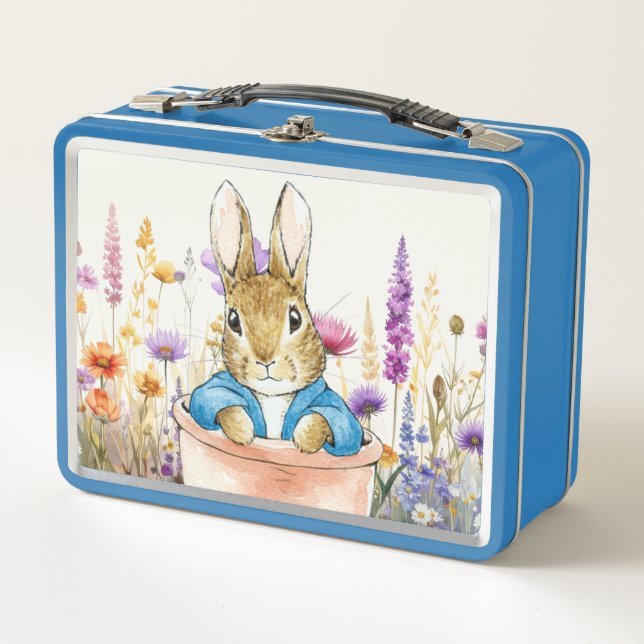 Lunch Box Peter the Rabbit Sitting in Pot Plant    (Devant)