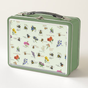Lunch Box PetitArt British Bee et Fleur sauvage Vert