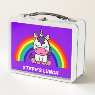 Lunch Box Petites Filles Unicorne Retour À L'École