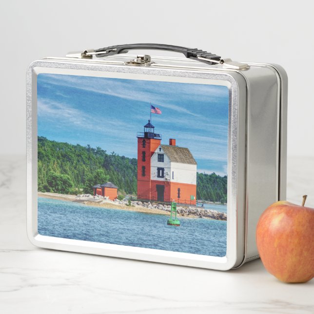 Lunch Box Phare de Round Island (En situation)