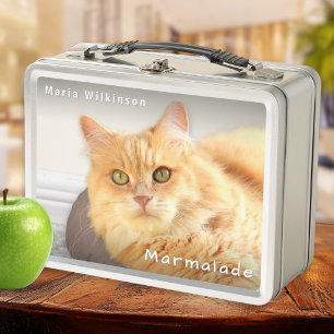 Lunch Box Photo de chat simple et élégant personnalisé