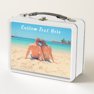 Lunch Box Photo et texte personnalisés - Votre propre desig