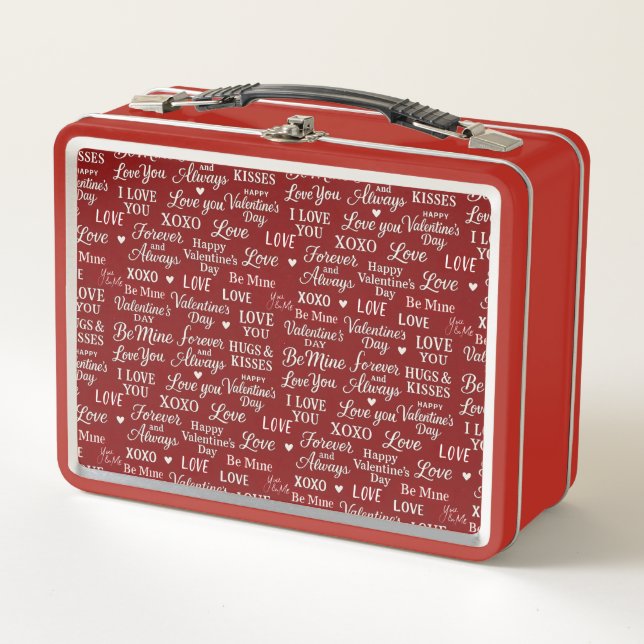 Lunch Box Phrases classiques de la Saint-Valentin en motif (Devant)