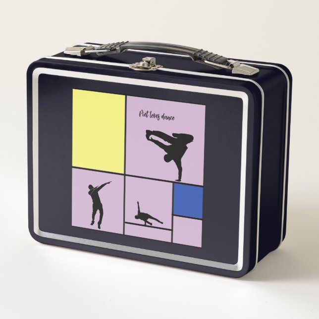 Lunch Box Piet Love Danse Mondrian Street Hiphop Style (Devant)