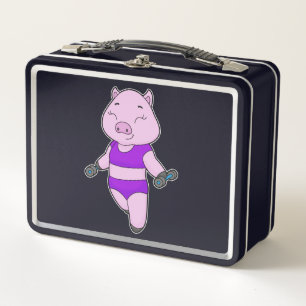 Lunch Box Pig Fitness Dumbbell