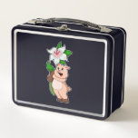 Lunch Box Pig with Flower Lily<br><div class="desc">Ce design est le cadeau idéal pour un anniversaire, Noël et d'autres célébrations. Il convient aux femmes, aux hommes et aux enfants.</div>