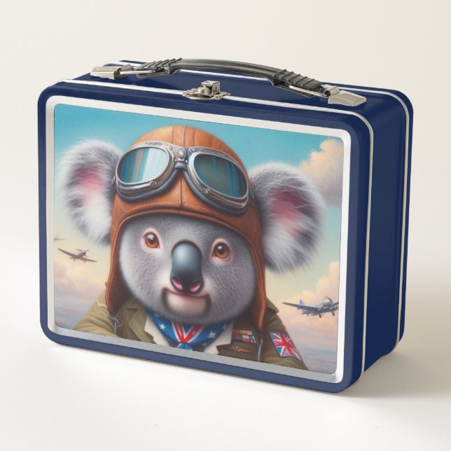 Lunch Box Pilote d'avion Koala (Devant)