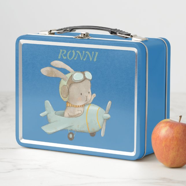 Lunch Box pilote de lapin militaire dans un casque (En situation)