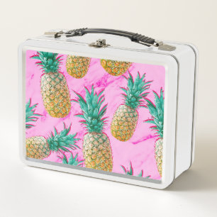 Lunch Box Pineapples tropicales et Pink Marble Colorful