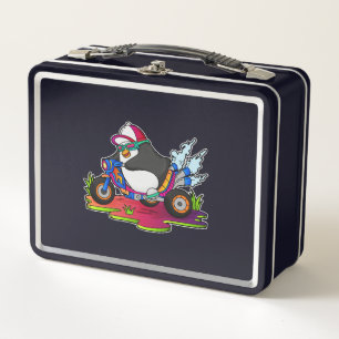Lunch Box Pingouin as Biker