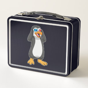 Lunch Box Pingouin avec lunettes
