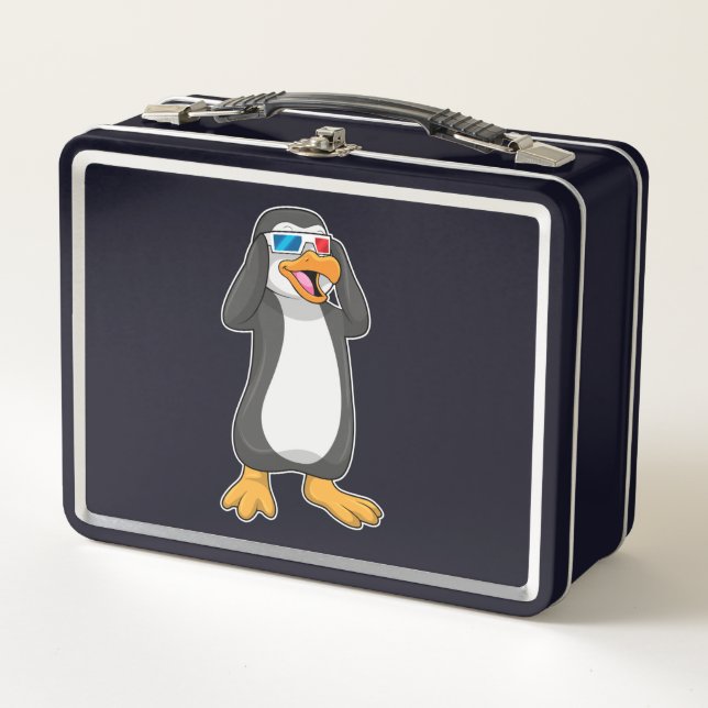 Lunch Box Pingouin avec lunettes (Devant)