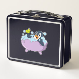 Lunch Box Pingouin dans la baignoire avec canard