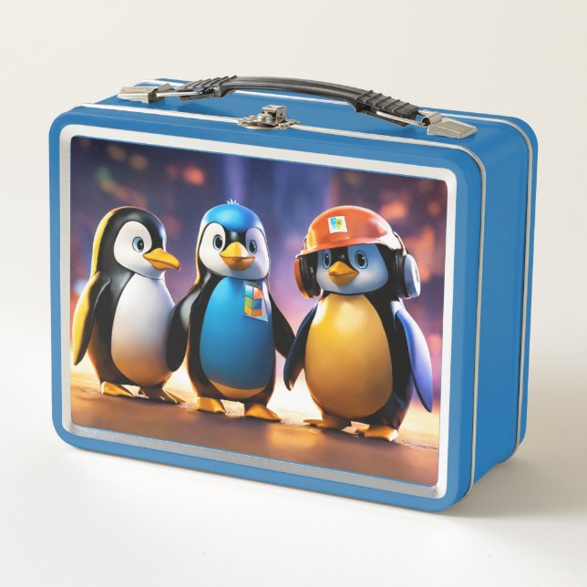 Lunch Box Pingouins à l'air cool (Devant)