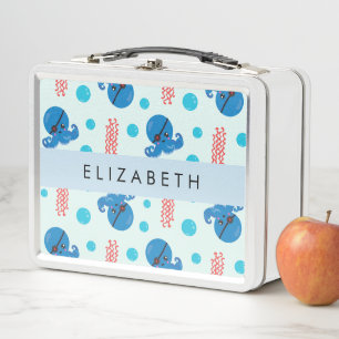 Lunch Box Pirate Octopus, Pirate Jellfish, Mer, Votre Nom