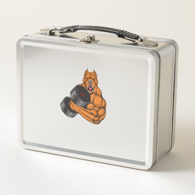 Lunch Box Pit Bull Fitness - Poids du corps de levage (Devant)