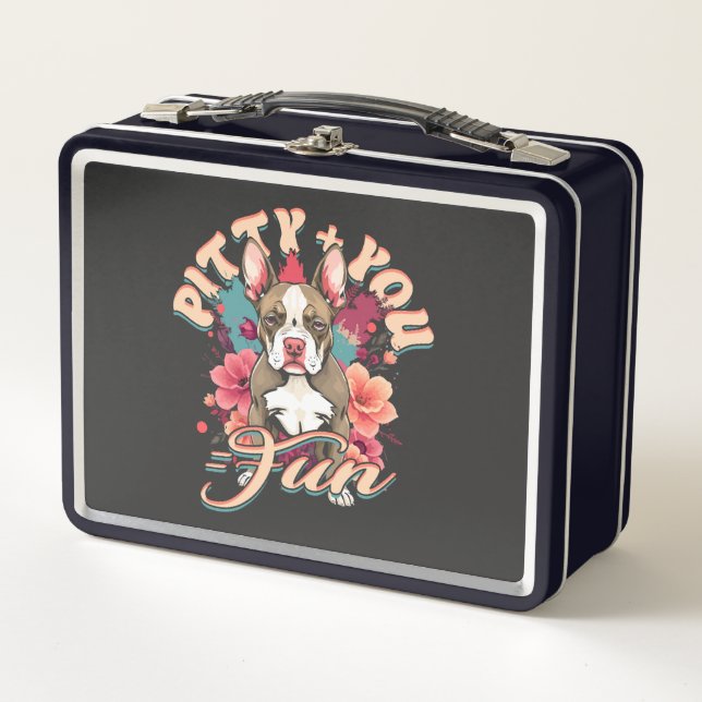 Lunch Box Pitbull Pitbulls Pitou + Vous = Amusement (Devant)