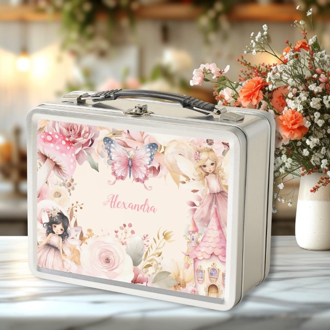 Lunch Box Pixie de jardin floral fée magique personnalisée (Créateur téléchargé)
