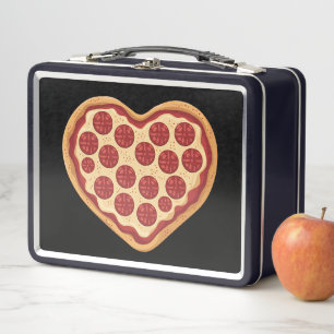 Lunch Box Pizza en forme de cœur mignon pour la Saint-Valent