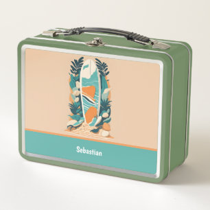 Lunch Box Plage tropicale Abstraite Rétro Surf pour Ados