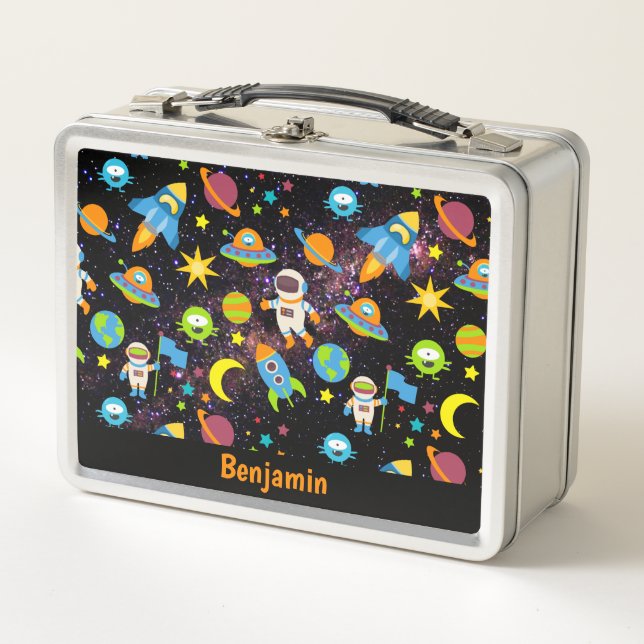 Lunch Box Planète de fusée spatiale pour enfants (Devant)