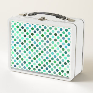 Lunch Box Point Polka vert et bleu
