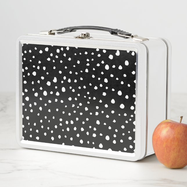 Lunch Box Points dalmatiens, Zones dalmatiennes, Noir et Bla (En situation)