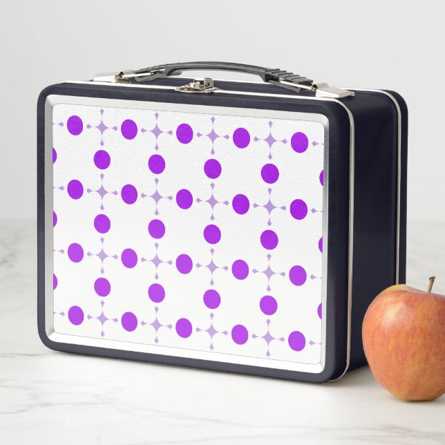 Lunch Box Points violets, Motif à pois, Points, Pointillé (En situation)