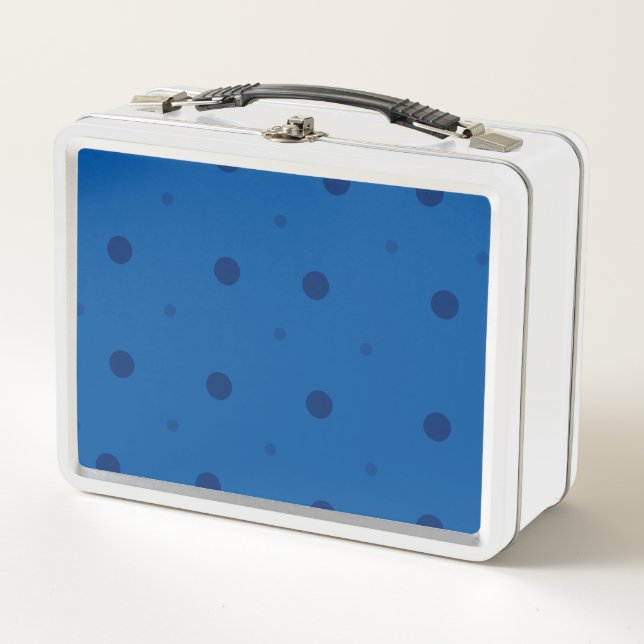 Lunch Box Pois Bleus, Garçons Filles Enfants, Bleu Dotée (Devant)