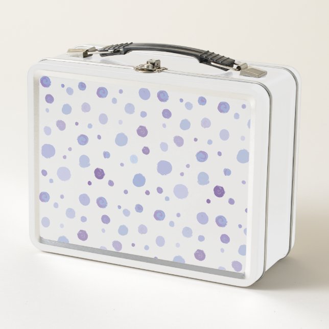 Lunch Box pois peints à la main (Devant)