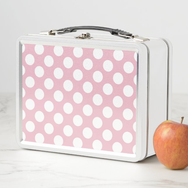 Lunch Box Pois roses, Motif Pointe Polka, Points, Pointe (En situation)