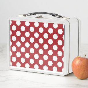 Lunch Box Pois rouges, Motif à points polka, points, pointil