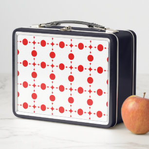 Lunch Box Pois rouges, Motif à points polka, points, pointil