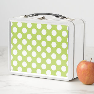 Lunch Box Pois verts, Motif à points Polka, points, pointill