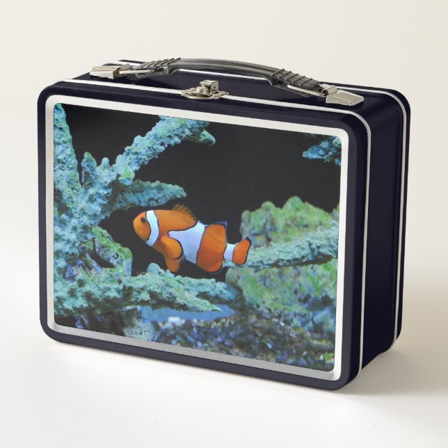 Lunch Box Poisson clown mou en corail (Devant)