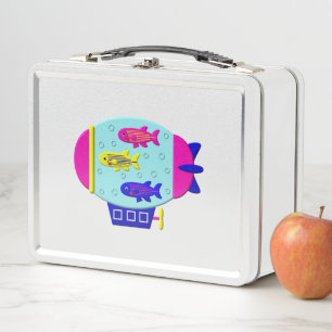 Lunch Box Poisson zèbre dans un Zeppelin