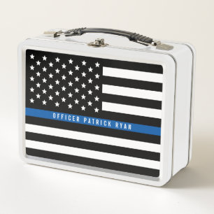 Lunch Box Police Mince Blue Line American Flag Ajouter un no