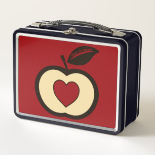 Lunch Box Pomme Noire + Coeur Rouge Logo Alimentation à Croî