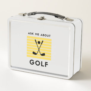 Lunch Box Posez-moi des questions sur le golfeur de golf