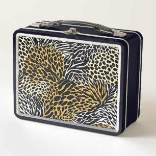Lunch Box Poster de animal mixte Zebra Leopard Tiger Impress
