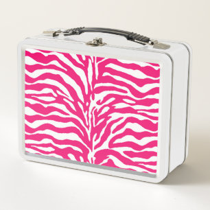 Lunch Box Poster de animal sauvage, Zèbre à Fuchsia rose et