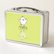Poulet Jaune Heureux Doodle Nom Personnalisé